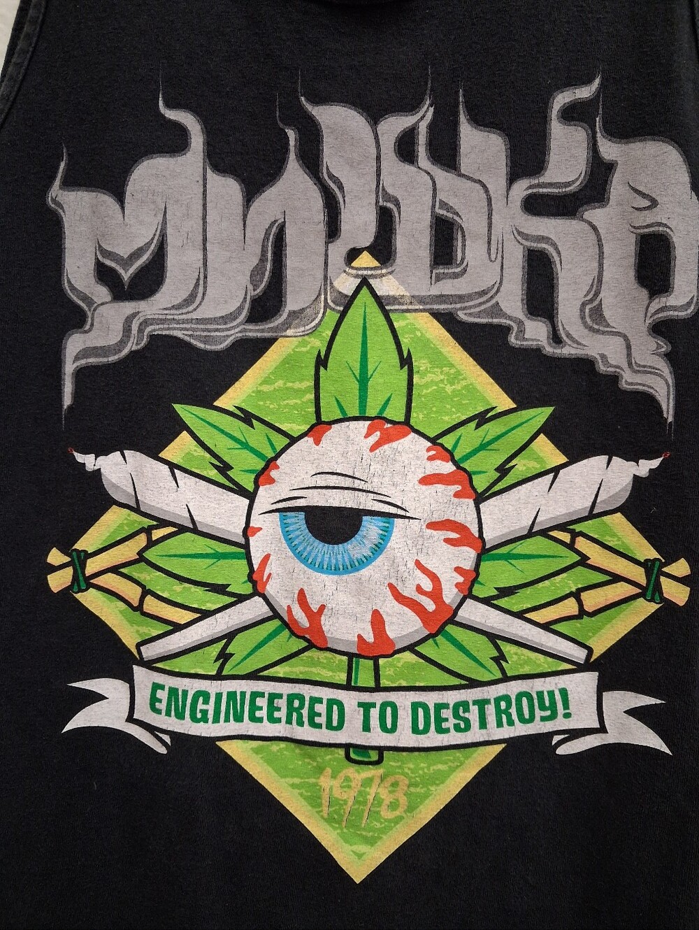 MNWKA Mishka WEED CANNABIS Engineered To Destroy EYE Tank Top Men's Large